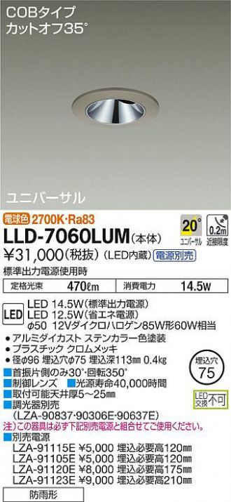 LLD-7060LUM