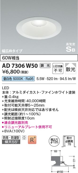 AD7306W50