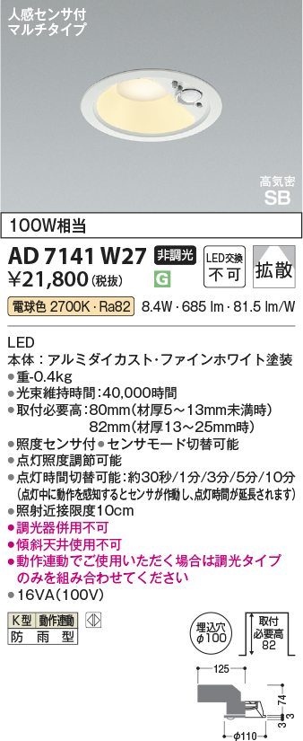AD7141W27