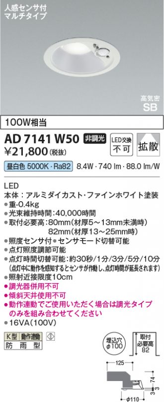 AD7141W50